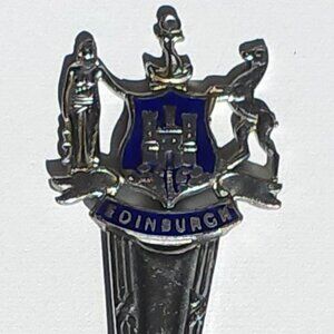 Vintage Souvenir Spoon Collectible Edinburgh Scotland Enameled